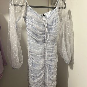 Polka dot mesh dress